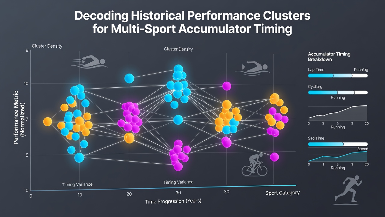 Charts and graphs illustrating multi-sport performance cluster identification and timing windows