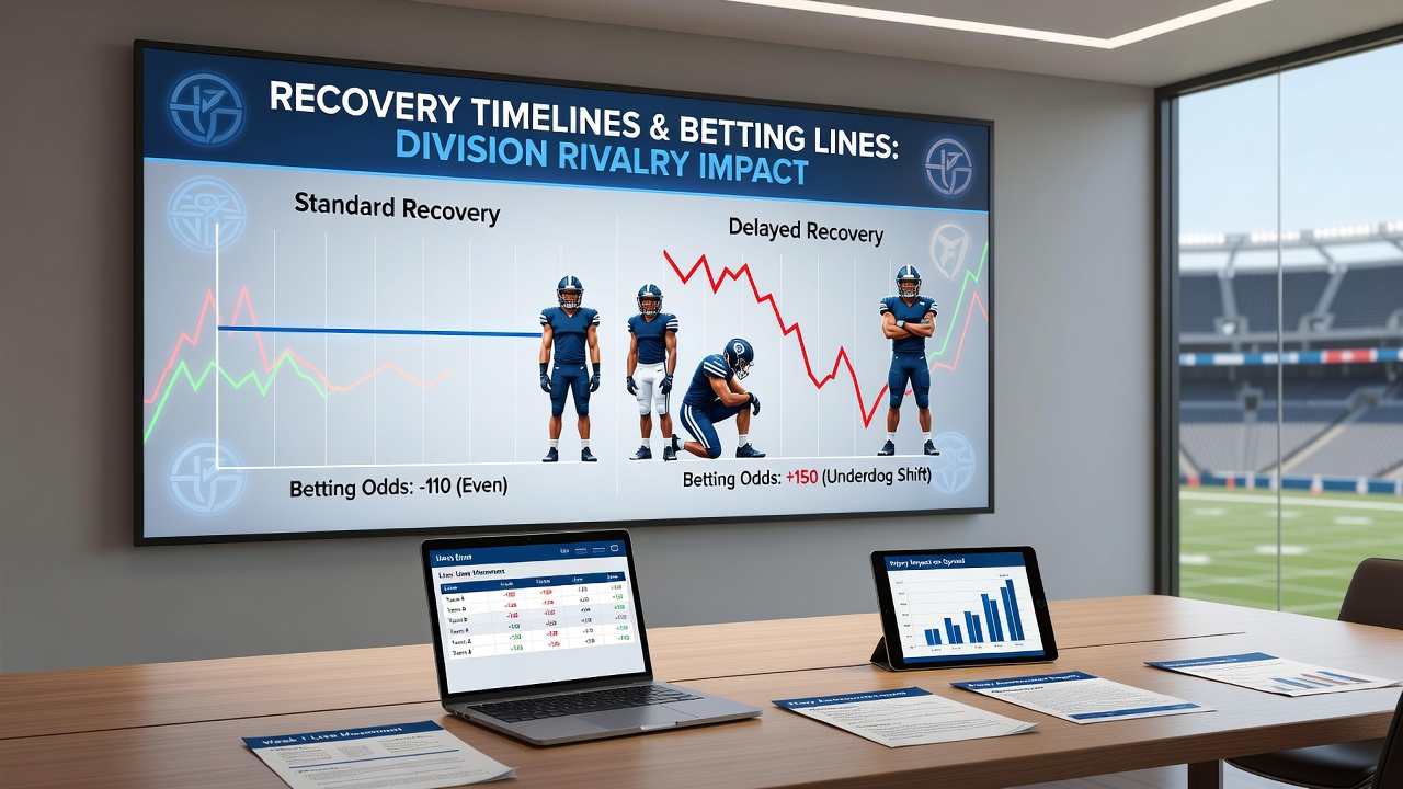 Betting market graphs showing line movement after injury updates
