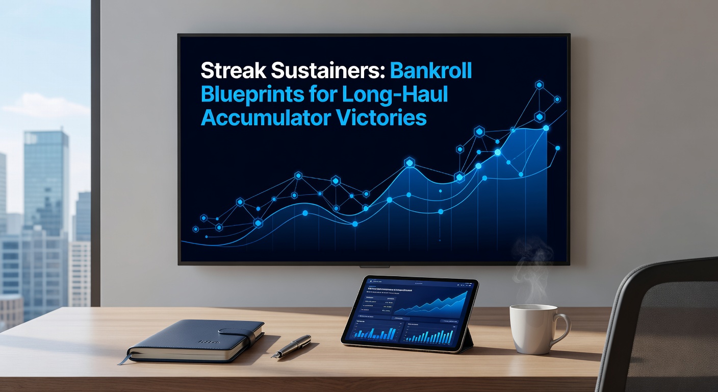 Infographic detailing Kelly Criterion application to accumulator bankrolls, with charts comparing full vs. fractional strategies over 500 bets