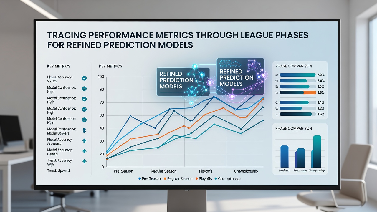 Detailed graphs comparing team performance metrics in different league phases