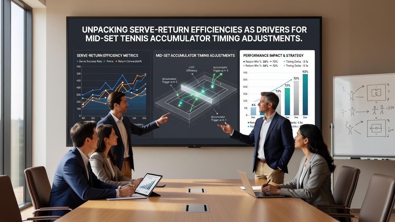 Close-up view of tennis statistics dashboard displaying live serve and return efficiency charts during a match