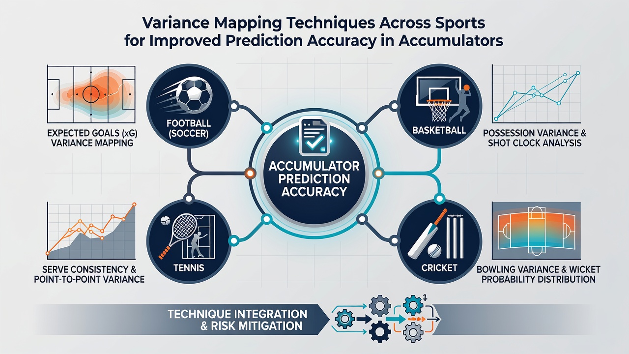 Infographic comparing variance levels between team sports and individual athletic events for betting model calibration